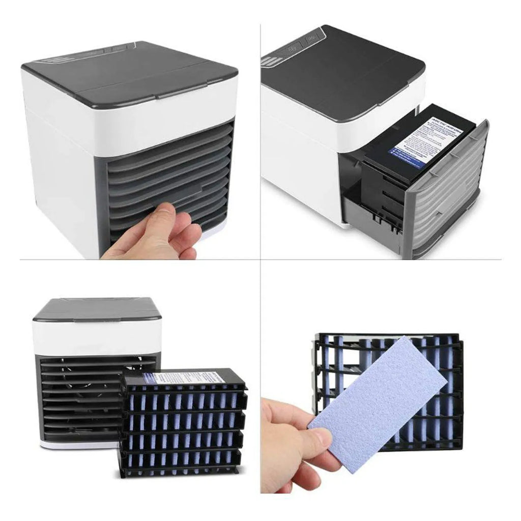 Mini enfriador- Ventilador de aire portátil.