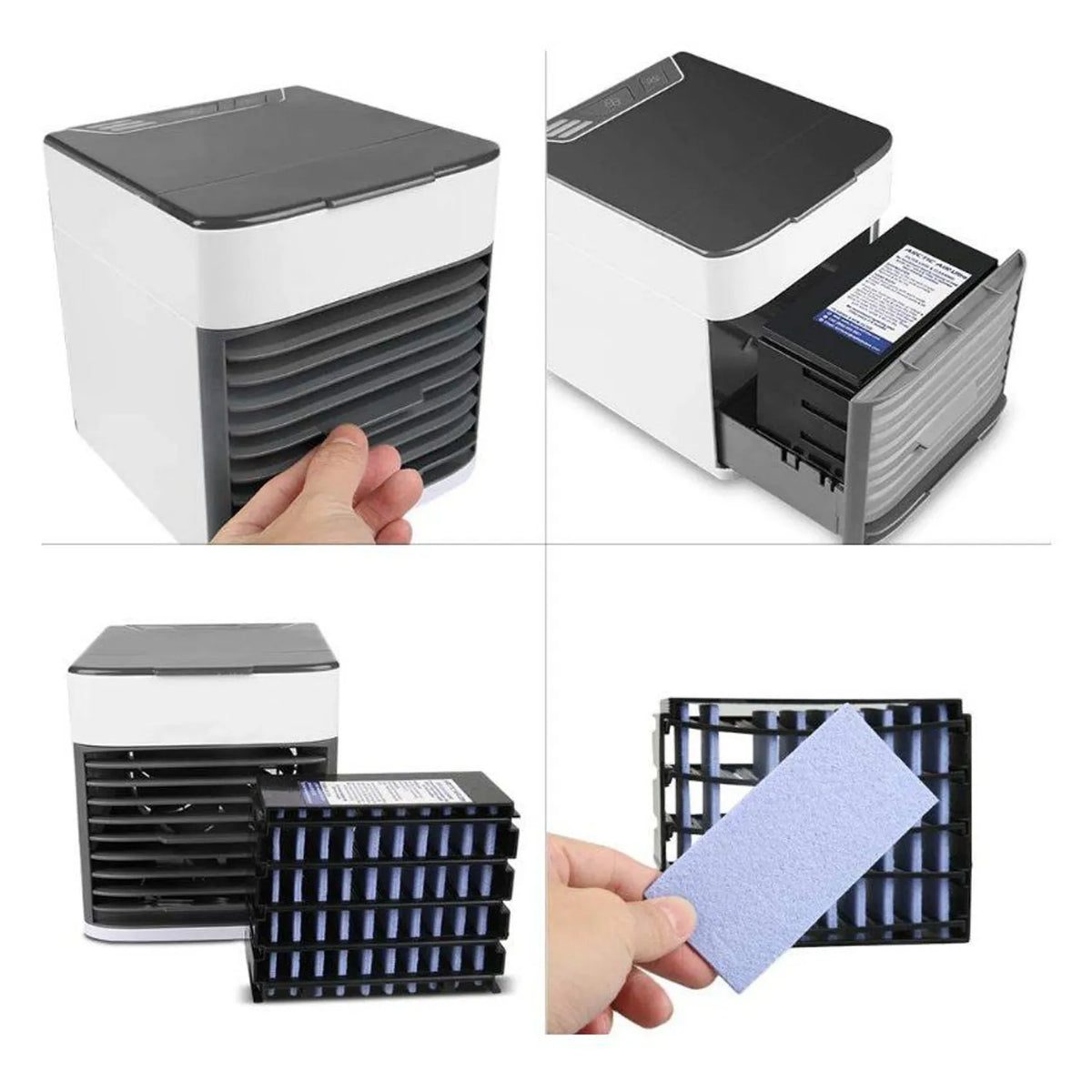 Mini enfriador- Ventilador de aire portátil.